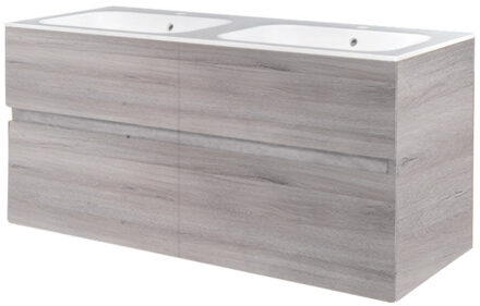 Onderkast Best Design Splash Grey Greeploos 120x58x47.5 cm 2 Softclose Laden Grijs Eiken