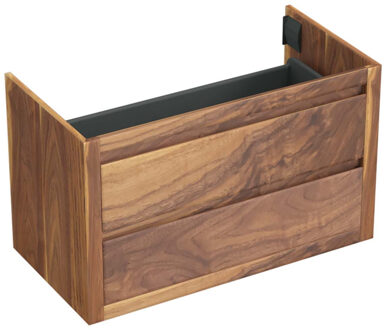 Onderkast Forzalaqua Gela 100x51x60 Cm 2 Softclose Lades Noten Pure Walnut Bruin