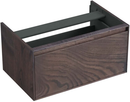 Onderkast Forzalaqua Reno 80x51x40 Cm 1 La Softclose Eiken Charcoal Bruin