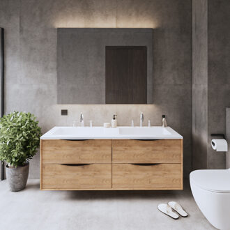 Onderkast Gliss Design Eleganz Hera Zwart 120 cm 2 Lades Oak Classic Gliss Design