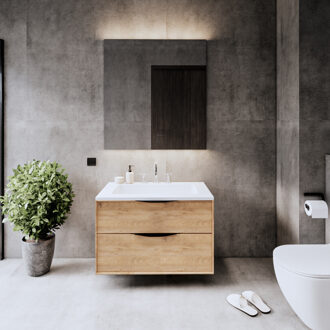 Onderkast Gliss Design Eleganz Hera Zwart 80 cm 2 Lades Oak Classic Gliss Design