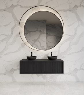 Onderkast Gliss Design Heronimus 120x45x35 cm 2 Laden Met Topplaat Black Veneer