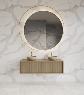 Onderkast Gliss Design Heronimus 120x45x35 cm 2 Laden Met Topplaat Corn Silk