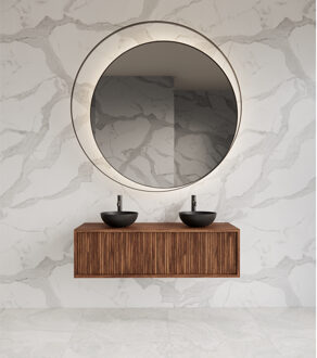 Onderkast Gliss Design Heronimus 120x45x35 cm 2 Laden Met Topplaat Walnut