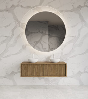 Onderkast Gliss Design Heronimus 160x45x35 cm 2 Laden Met Topplaat Castle Brown