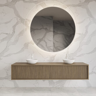 Onderkast Gliss Design Heronimus 180x45x35 cm 2 Laden Met Topplaat Ash Grey