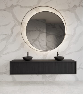 Onderkast Gliss Design Heronimus 180x45x35 cm 2 Laden Met Topplaat Black Veneer