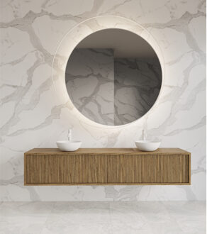 Onderkast Gliss Design Heronimus 180x45x35 cm 2 Laden Met Topplaat Castle Brown