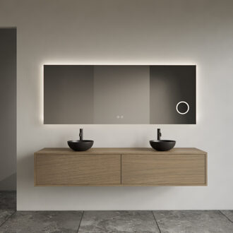 Onderkast Gliss Design Joa Ash Grey 200 CM 2 Laden Incl.Topplaat