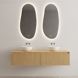 Onderkast Gliss Design Timotheus 200 CM 2 Lades Incl Topplaat Pure Eiken