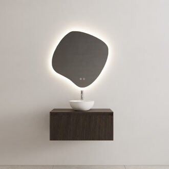 Onderkast Gliss Design Timotheus 70 CM Incl. Topplaat Charcoal Bruin