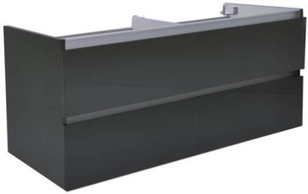 Onderkast Luna 120X47 Hoogglans Grijs Aqua Splash