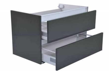 Onderkast Luna 80X47 Hoogglans Grijs Aqua Splash