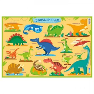 onderlegger Dinosaurussen junior 47,5 x 32 cm PVC Multikleur