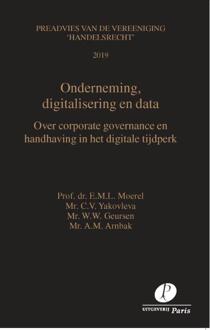 Onderneming, Digitalisering En Data - Preadviezen