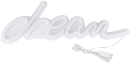 Onderscheidend Droom Vorm Engels Letters Usb Led Light Thuis Party Wedding Bar Restaurant Cafe Decoratieve Licht