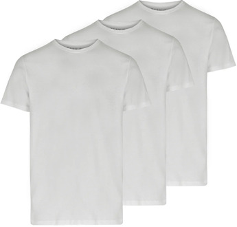 Ondershirt heren t-shirt ronde hals regular fit 3-pack Wit - M
