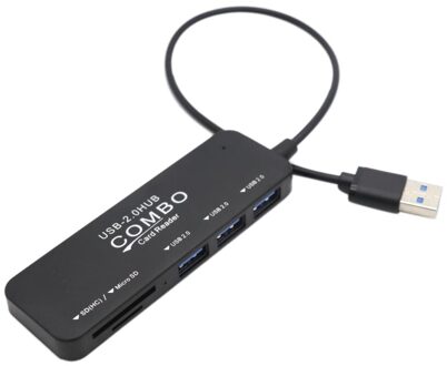 Ondersteuning Kaartlezer 5 Port Usb 2.0 Charger Super Speed Hub Adapter Voor Computer Splitter