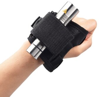 Onderwater Duiken Scuba Dive Zaklamp Houder Led Zaklamp Zachte Zwarte Neopreen Hand Arm Mount Polsband Handschoen