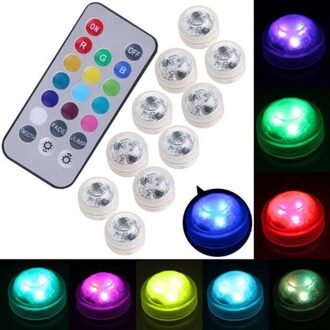 Onderwater Licht Led Waterdicht Zwembad Licht Rgb Submersible Licht Diameter 3Cm Diamant Vorm Vaas Lamp Met Afstandsbediening