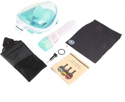 Onderwater Scuba Anti Fog Volledige Gezicht Duikbril Snorkelen Apparatuur Waterdichte Full-Droge Veilig Watersport Zwemmen Maskers groen