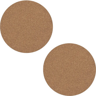 Onderzetter - 2x - kurk - rond - D19 cm - voor pannen - hittebestendig
