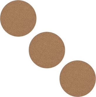 Onderzetter - 3x - kurk - rond - D19 cm - voor pannen - hittebestendig