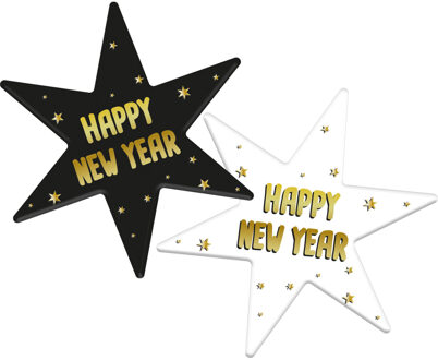 Onderzetters BlackGold HNY 12x14cm (6st) Multikleur - Print