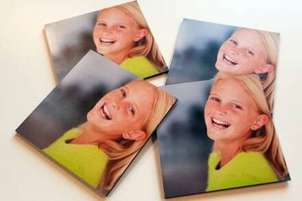 Onderzetters met foto 12x12 cm