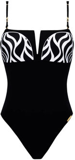 Ondes Marines Bandeau badpak push-up zwart/wit ACH7277 - 40