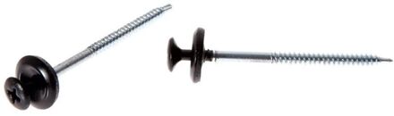 Onduvilla Spaanplaatschroef Zwart Vlakke Kop Phillips Ph2 - 3,9x60mm - 100 Stuks