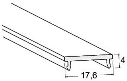 One click afdekking, opaal, lengte 2 meter