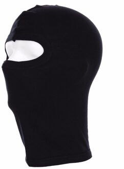 One hole motorhelm muts / skimuts - zwart - katoen - one size - outdoor / bivak / wintersport / ondermuts - eengaats balaclava