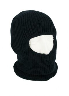 One hole muts / skimuts - navy blauw - one size - outdoor / bivak / wintersport - warme eengaats balaclava