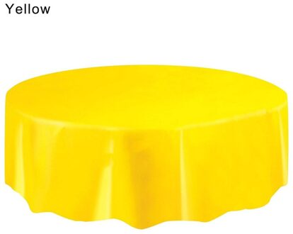 One-Off 2.13 M Grote Plastic Ronde Tafel Dekken Doek Vegen Schoon Party Tafelkleed Covers Tafelkleed Schoorsteenmantel Mesa # Y2 geel