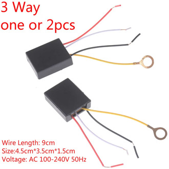 One Or 2pcs AC 100-240V 3 Way Touch Sensor Switch Desk Light Parts Touch Control Sensor Dimmer For Bulbs Lamp Switch