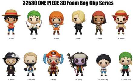 One Piece 3D PVC Bag Clips Netflix Series 1 Display (24)