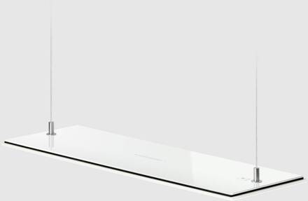 One s3 - vlakke OLED hanglamp wit gesatineerd wit