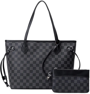 one shoulde portable women's bag Europe and America new luxury, large capacity, simple tote bag, plaid print shopping bag,