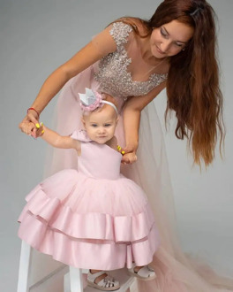 One Shoulder Pink Girls First Communion Dresses Pink Girls Birthday Party Dress Girls 1 Year Old Birthday Party Dresses Custom