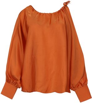 One-shoulder top Nyrell  oranje - S,