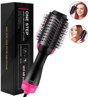 One Step Hair Dryer and Volumizer 1000W Rotating Hot Air Brush Professional Blow Dryer Comb Brush Electric Ion Blow Dryer Brush