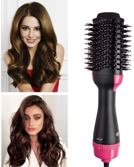 One Step Hair Dryer and Volumizer, 2 in 1 Salon Hot Air Paddle Styling Brush Negative Ion Generator Hair Straightener Curler