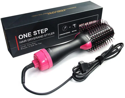 One Step Hair Dryer And Volumizer Hair Blower Brush Hot Air Bru 3 In 1 sh Negative Ion Hair Straightener Salon Hot Air Brush