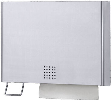 One zeep- en handdoekdispenser RVS geschikt voor vloeibare zeep