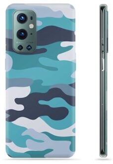 OnePlus 9 Pro TPU Hoesje - Blauw Camouflage