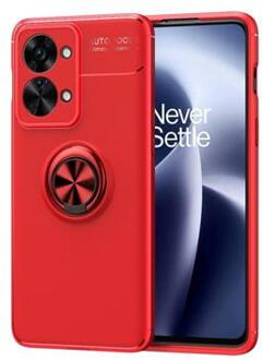 OnePlus Nord 2T Magnetische Ringhouder Hoesje - Rood