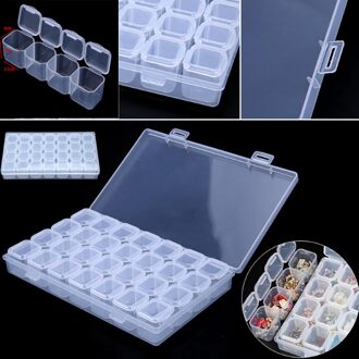 Oneroom 28 Slots Diamant Borduurwerk Doos Diamant Schilderij Accessoire Case clear plastic Kralen Display Opbergdozen Organizer