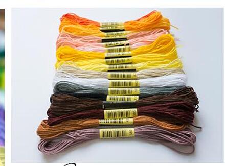 Oneroom 50 Pcs Anker Vergelijkbare Dmc Borduurgaren Kruissteek Katoen Borduurgaren Floss Naaien Strengen Craft 2th