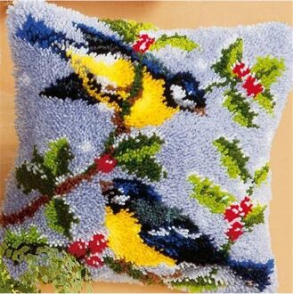 Oneroom Kussen Klink Haak Kit Kussen Mat Diy Craft Vogel 42Cm Door 42Cm Kruissteek Handwerk Haken Kussen borduurwerk BZ639